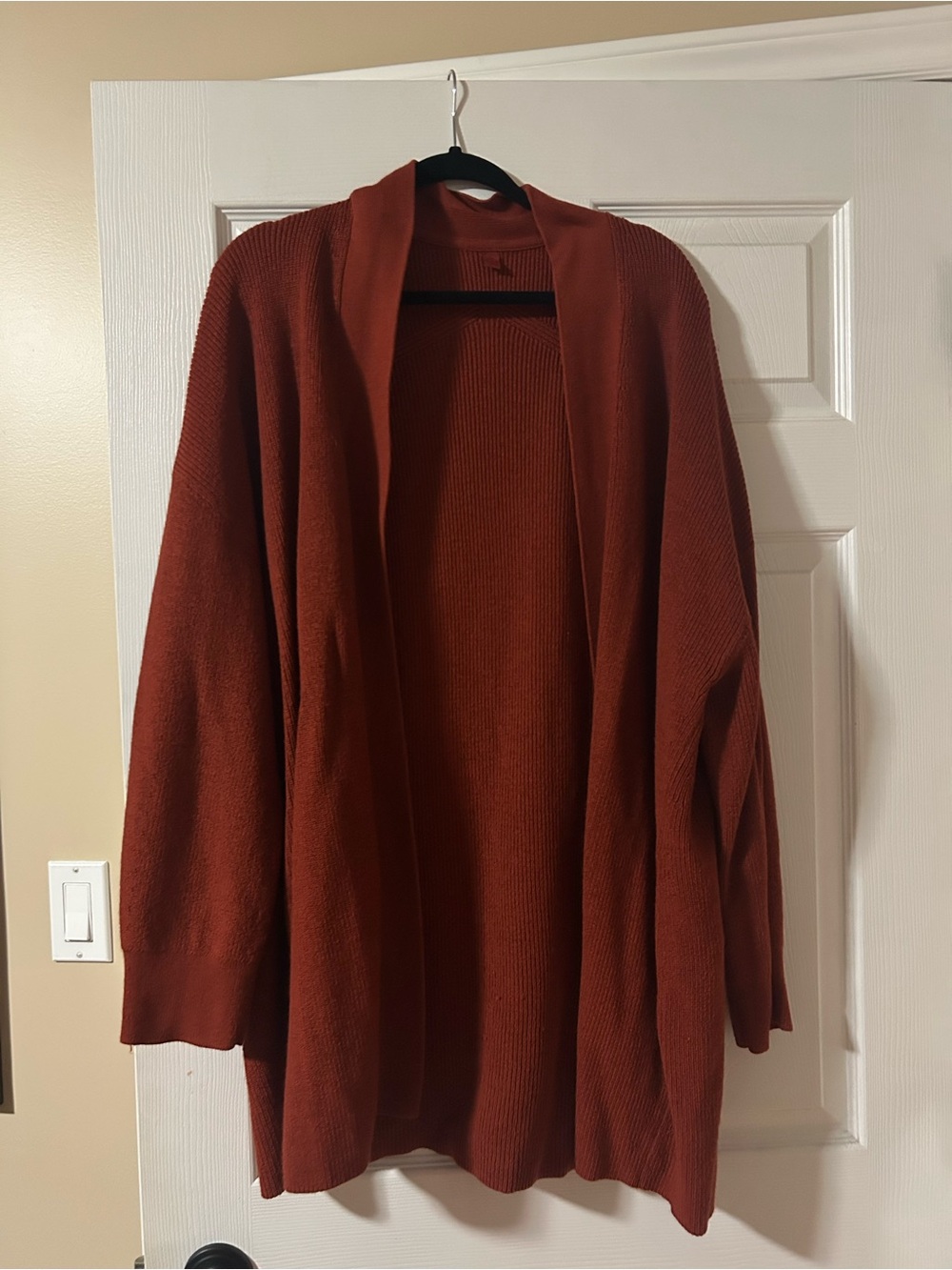 lululemon athletica Rust Open-Front Draped Cardigan